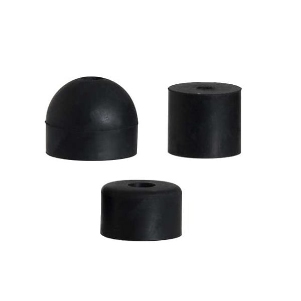 SBR Recessed Bumpers, Round, 2 1/2"D x 1"H, PK 100
